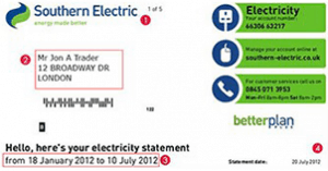 a proof of residence: utility bill or bank statement